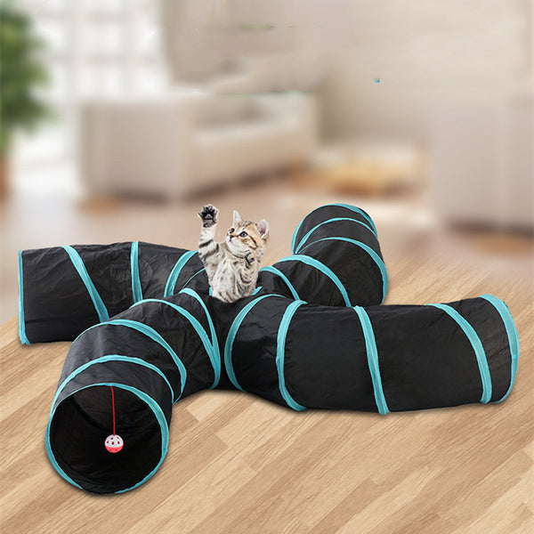 Túnel Plegable para Gatos S-tipo de Cuatro Canales