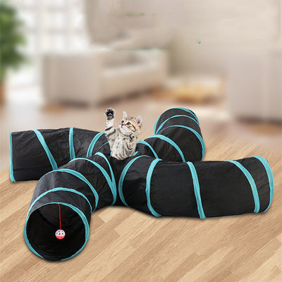 Túnel Plegable para Gatos S-tipo de Cuatro Canales