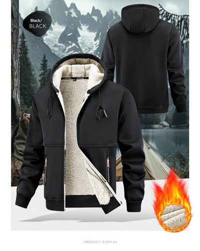 Abrigo de Invierno para Hombre con Lana de Cordero Engrosada - Image 22