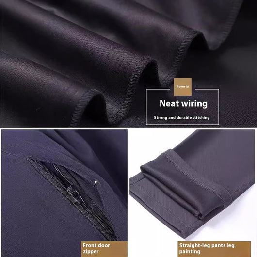 Pantalones Casuales para Hombres Maduros con Cintura Elástica - Image 4