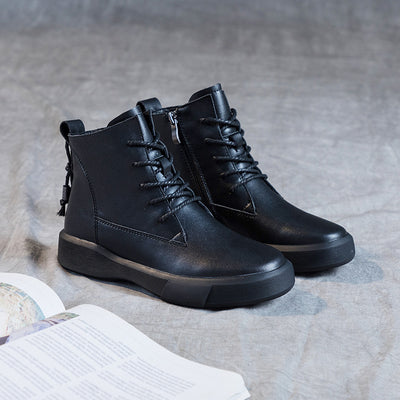 Bota Martin Plana Retro para Mujer - Estilo Clásico Estudiante - Image 12