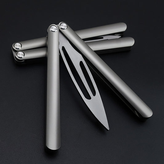 Cuchillo Mariposa de Aleación de Titanio Premium - Navaja Plegable de Colección - Image 2