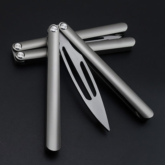 Cuchillo Mariposa de Aleación de Titanio Premium - Navaja Plegable de Colección
