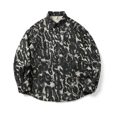 Camisa de Camuflaje Holgada de Manga Larga para Hombre - Image 7