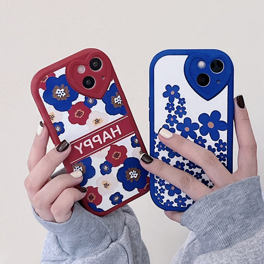 Funda de Silicona para Teléfono con Flores Azules - Diseño Amor - Image 11