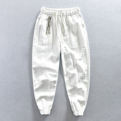 Pantalones Cortos Casuales de Algodón y Lino Relajados para Hombre - Image 6