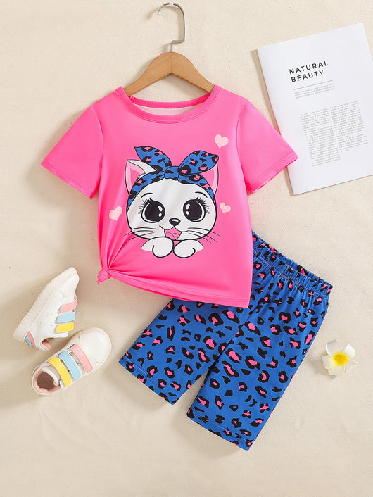 Blusa de Verano con Parche Gatito - Cuello Redondo Manga Corta - Image 13