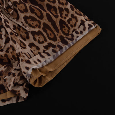 Conjunto Leopardo Transparente: Blusa Manga Larga y Shorts Sueltos - Image 17