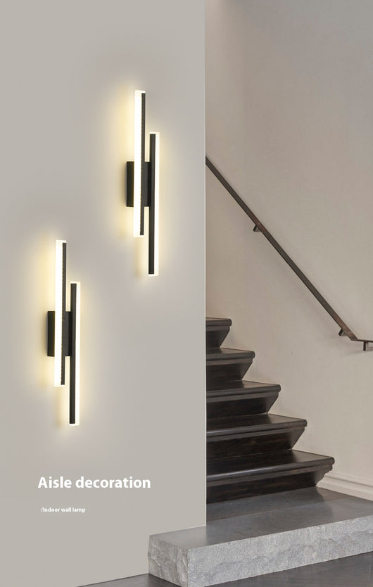 Lámpara de Pared Doble Línea Moderna para Hoteles y Pasillos - Image 15