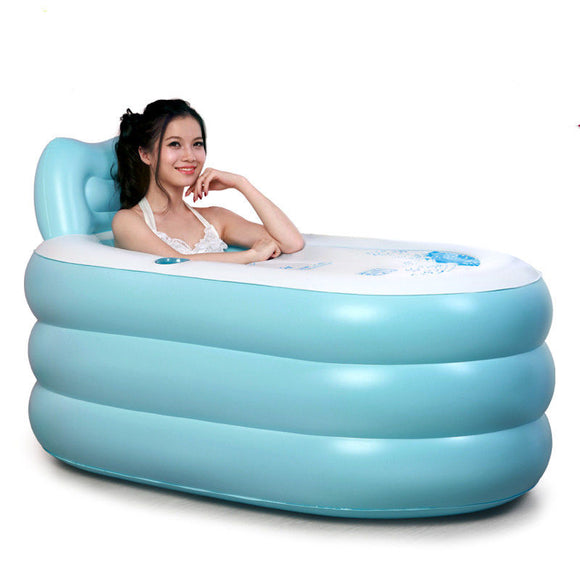 Bañera Plegable Inflable para Departamentos Pequeños - Tina Portátil PVC Resistente