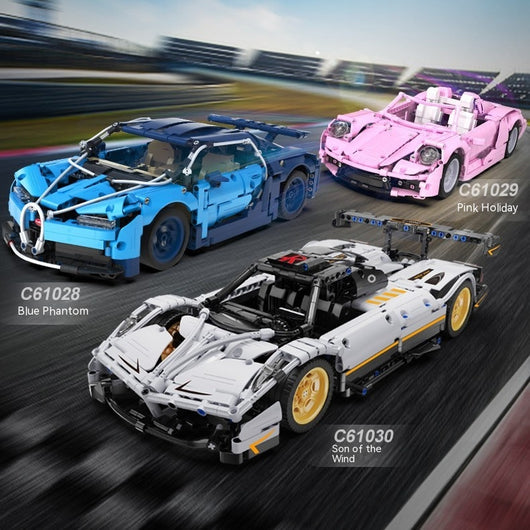 Modelo de Construcción Auto Deportivo Azul Phantom