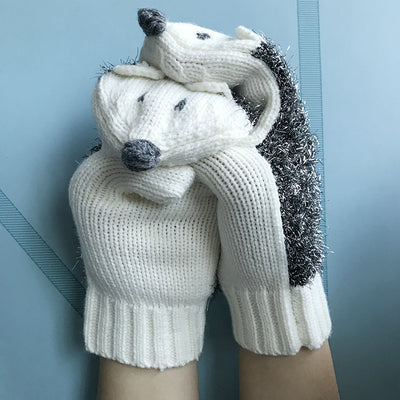Guantes Tejidos Cálidos con Bordado Invierno - Image 6