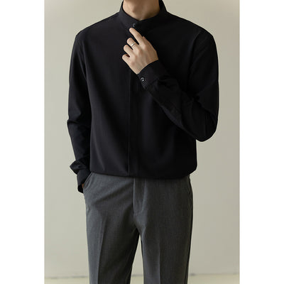 Camisa de Negocios Moderna Hombre Corte Coreano Antimanchas sin Arrugas - Image 6