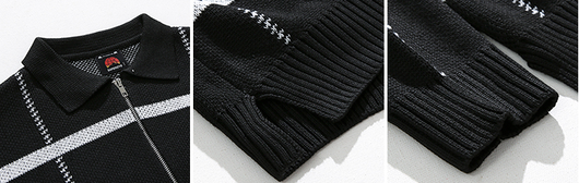 Polo de Punto con Solapa Cuadros para Hombre - Image 12