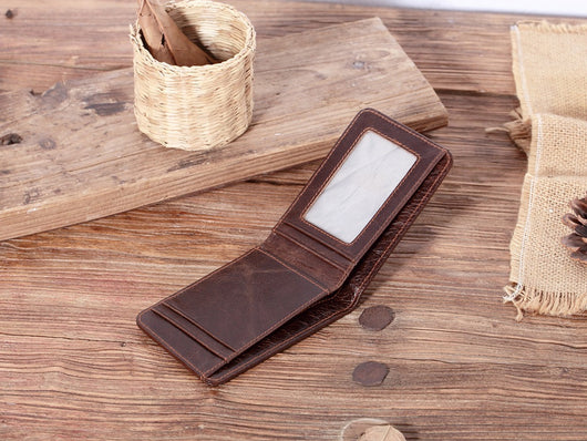 Billetera Corta de Cuero Engrasado para Hombre con Porta Tarjetas - Image 13