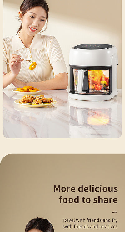 Freidora de Aire Eléctrica Grande con Convección y Ventana Visualización - Cocina sin Aceite - Image 14