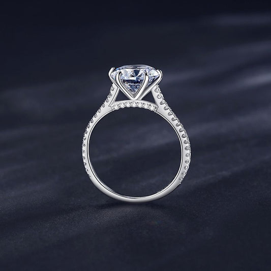 Anillo de Plata Esterlina para Mujer con Diamante Simulado Redondo 2g - Image 2