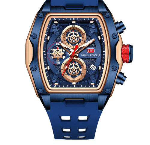 Reloj Cronógrafo Deportivo Estilo Pista para Hombre con Cristal Curvo y Diseño Esqueletizado - Image 4