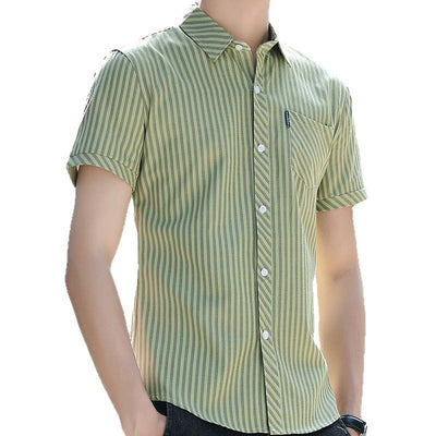 Camisa de Verano para Hombre a Rayas Resistente a Arrugas - Image 5