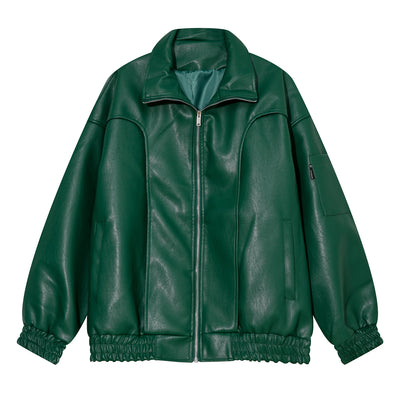 Chaqueta de Cuero Suelta Moderna para Hombre - Estilo Casual Trendy - Image 5
