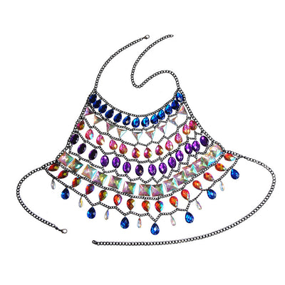 Bikini Body Chain Halter Hueco Estilo Discoteca para Mujer - Image 12