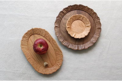 Bandeja de Té Japonesa Artesanal en Madera con Encaje Tallado a Mano - Image 14
