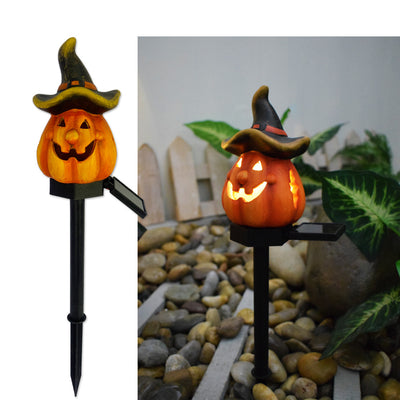 Linterna Solar de Calabaza Halloween - Decoración de Resina Artesanal para Jardín - Image 10