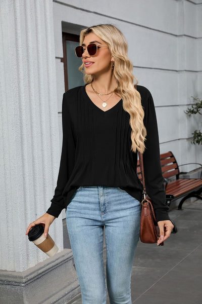Blusa Suelta de Rayas con Mangas Largas para Mujer - Image 27