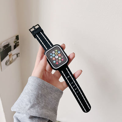 Set de Correas de Silicona para Apple Watch 7, SE y 8 con Funda Protectora - Image 8