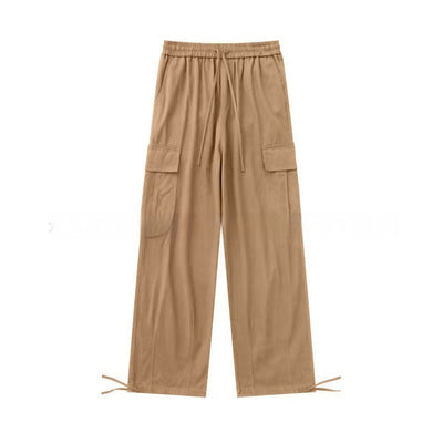 Pantalón Cargo Holgado de Pierna Recta con Múltiples Bolsillos y Cintura Ajustable - Image 17