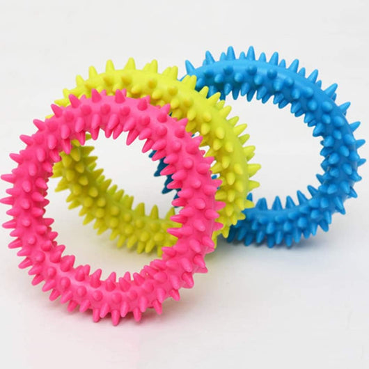 Juguete Masticable para Perros Anillo Espinado TPR - Limpieza Dental y Entrenamiento - Image 8