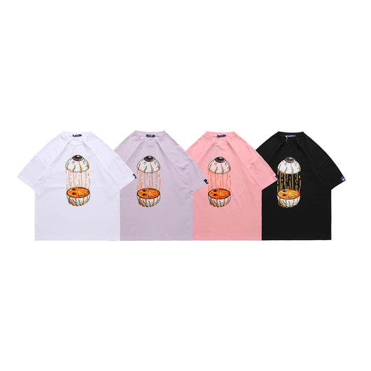 Camiseta Oversize Estampado Ojos - Unisex para Parejas