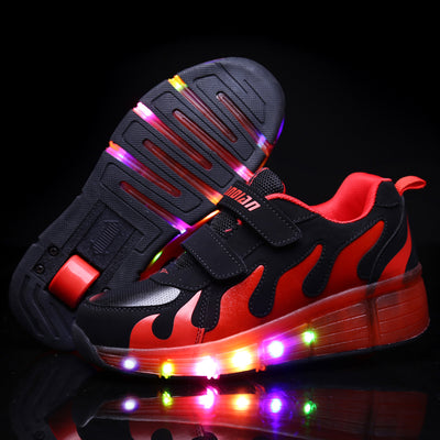 Patines Heelys con Ruedas Simples y Dobles con Luces LED para Otoño e Invierno - Image 13