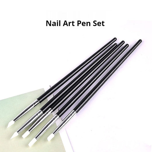 Set de Bolígrafos de Silicona Suave para Nail Art con Diseño Hueco Pintado - Image 6