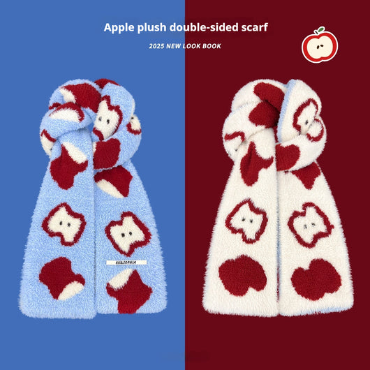 Bufanda Navideña de Mujer Tejida a Mano con Diseño de Muñeco de Nieve - Image 11