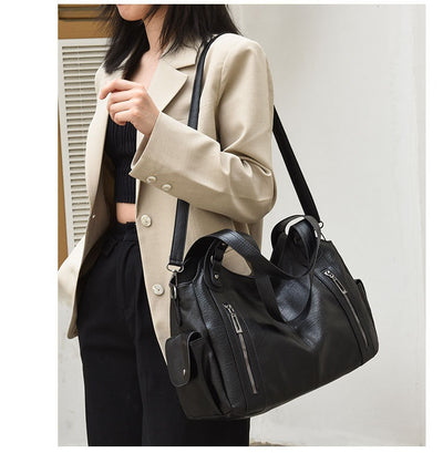 Bolsa de Hombro Texturizada Minimalista de Gran Capacidad para Mujer - Image 11