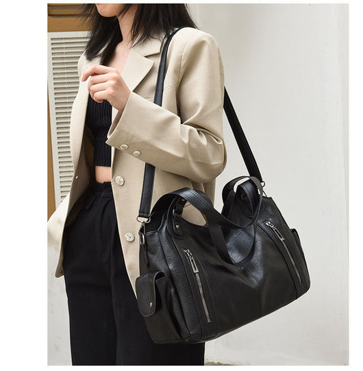 Bolsa de Hombro Texturizada Minimalista de Gran Capacidad para Mujer - Image 11