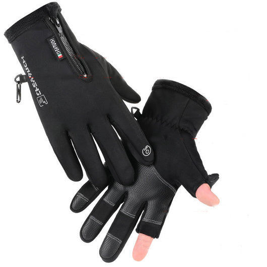 Guantes de Invierno Unisex con Dedos Abatibles, Táctiles e Impermeables para Ciclismo, Pesca y Esquí - Image 5