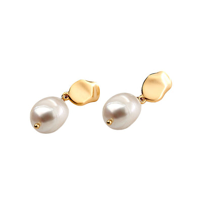 Aretes de Perla Barroca en Plata de Ley 925