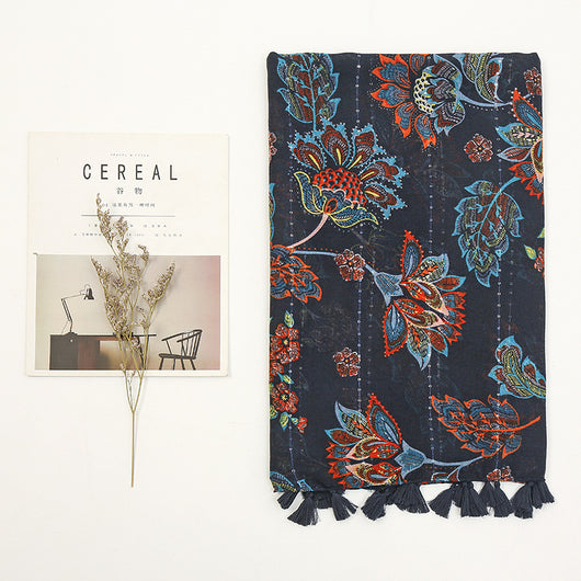 Pañuelo Bohemio con Strass Estampado para Mujer - Image 5