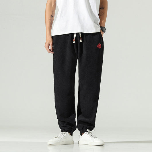 Pantalones Harem Hombre Primavera Verano con Bordado Chino - Image 6