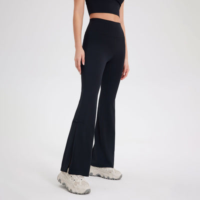 Pantalones Acampanados Deportivos Levanta Cadera Cintura Alta Melocotón - Image 3