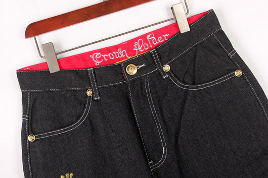 Shorts de Mezclilla Bordados Talla Grande Hombre Corte Relajado - Image 4