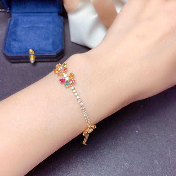 Pulsera de Turmalina Arcoíris