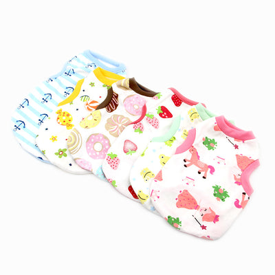 Chaleco Fino de Algodón Estampado para Mascotas - Colores Pastel Primavera Verano - Image 4