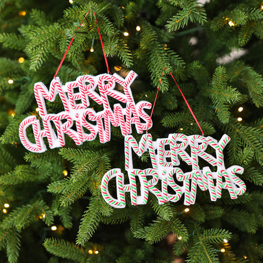 Adornos Navideños de Arcilla Polimérica con Letras Personalizadas