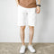 Pantalones Cortos Blancos Hombre Algodón Suelto Largo 5/4