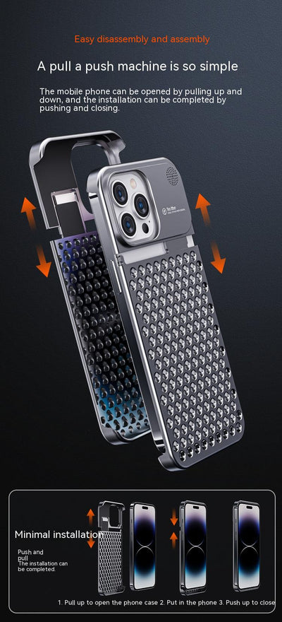 Funda de Aluminio para iPhone 14 13 Pro Max Plus con Disipación de Calor y Protección Total - Image 26