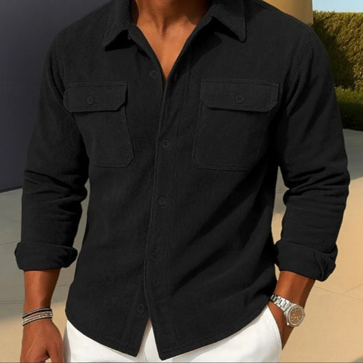Camisa-Abrigo Holgada de Pana para Hombre