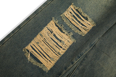 Jeans Rotos Vintage con Parches para Hombre - Diseño Nicho - Image 13